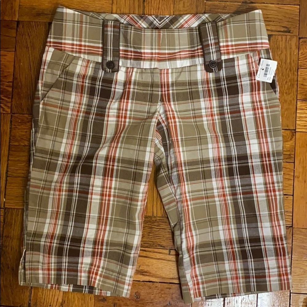 2 for $15 NWT Charlotte Russe brown plaid shorts
